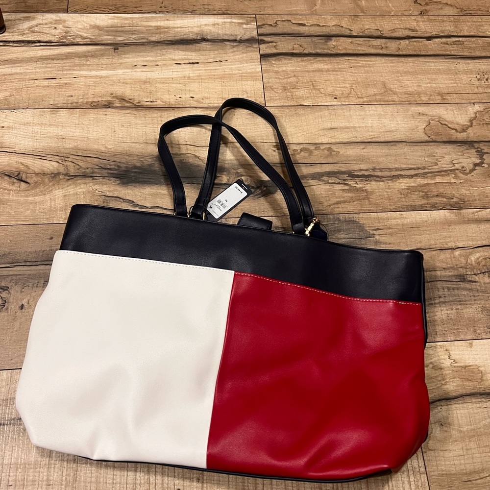 Tommy Hilfiger Red and White Tote Bag